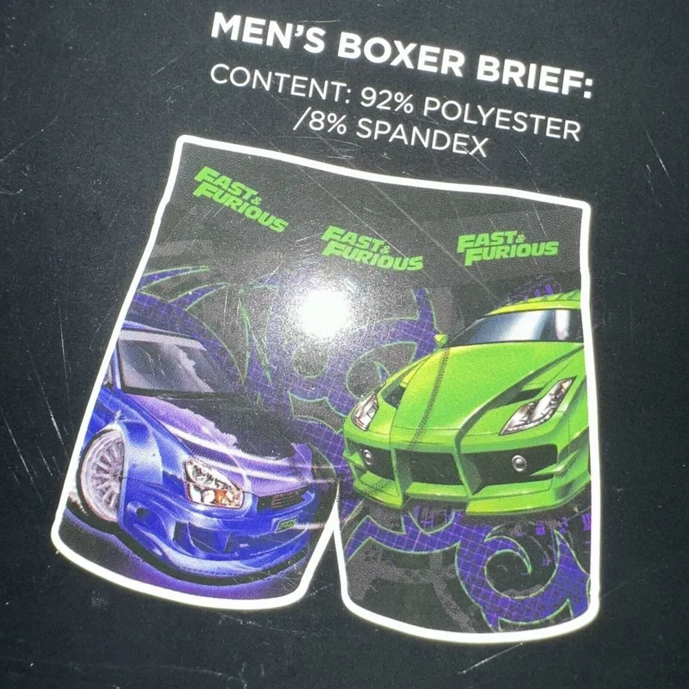 Fast & Furious Movie Novelty Cars Boxer Brief Tire Box - Men's Small 28-30‎ NIB